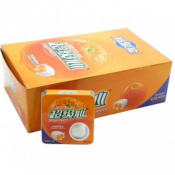 Жевательная резинка "Супер" с жидким центром внутри Апельсин 16,6гр 1шт/30уп